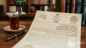 برگه قانونی و رسمی اظهارنامه عدم تمکین روی میز